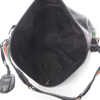 Gucci Pebbled Calfskin Medium Heritage Shoulder Bag Black 4 of 8