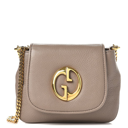 Gucci Pebbled Calfskin Small 1973 Chain Shoulder Bag Porcelain Rose 1 of 8