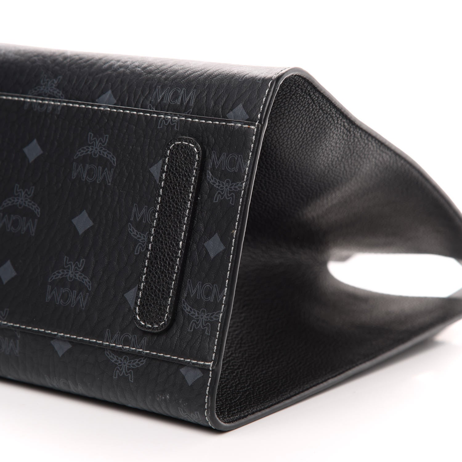 MCM Visetos Medium Yris Shopper Tote Black 8 of 8