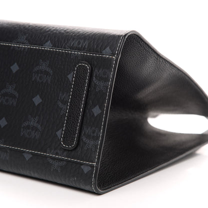 MCM Visetos Medium Yris Shopper Tote Black 8 of 8
