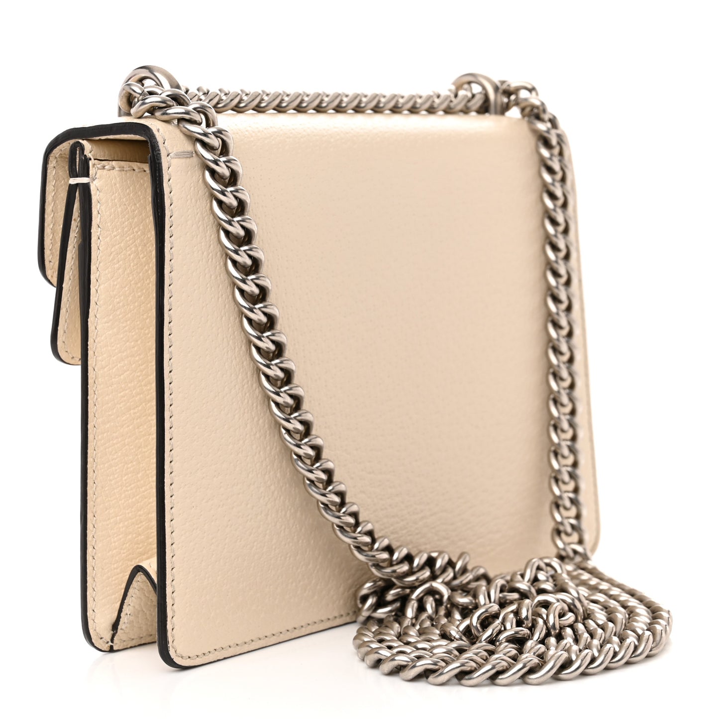 Dollar Calfskin Crystal Mini Dionysus Shoulder Bag Mystic White Black Diamond