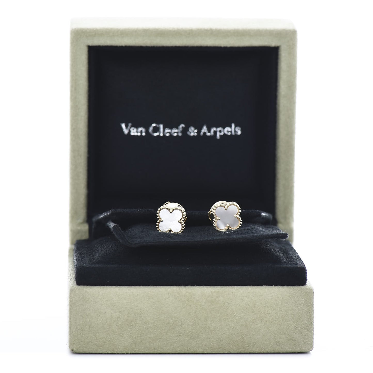 18K Yellow Gold Mother of Pearl Sweet Alhambra Earrings