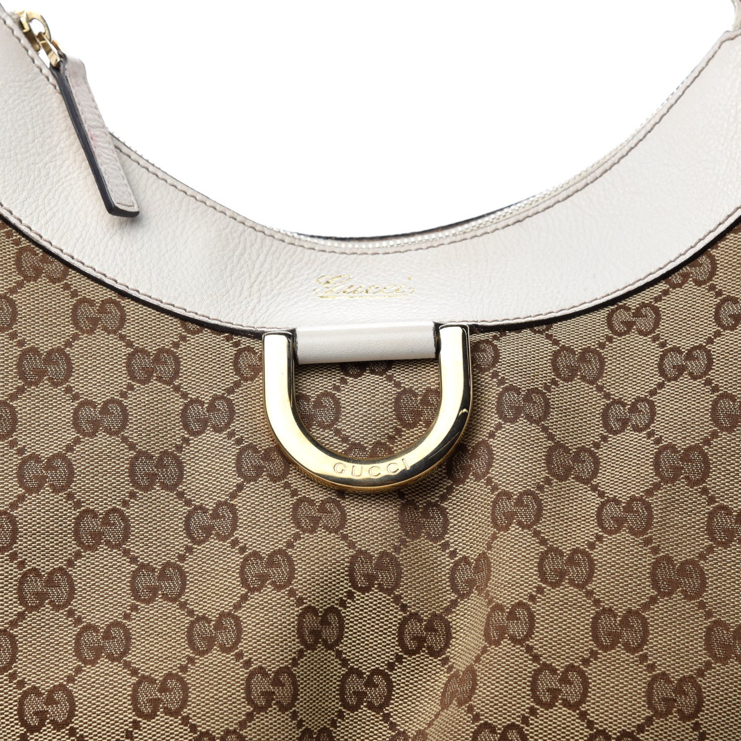 Gucci Monogram Large D Gold Hobo Off White 11 of 11