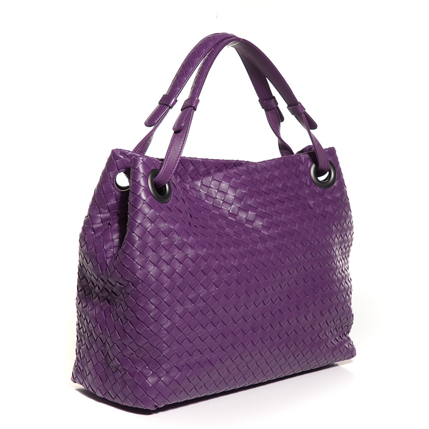 Bottega Veneta Nappa Intrecciato Medium Shoulder Bag Plum 3 of 9