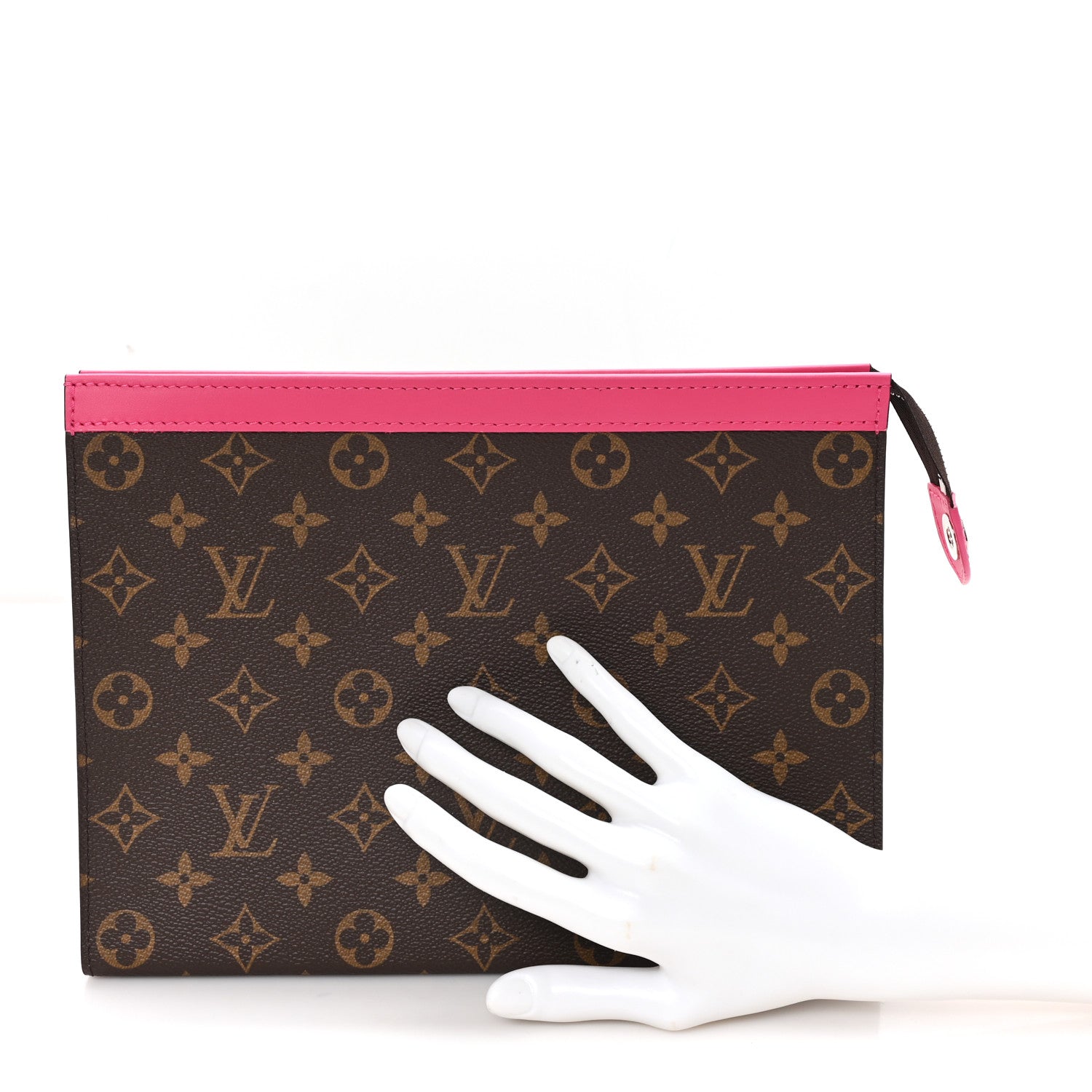 Louis Vuitton Monogram Macassar Pochette Voyage MM Fuchsia 2 of 6