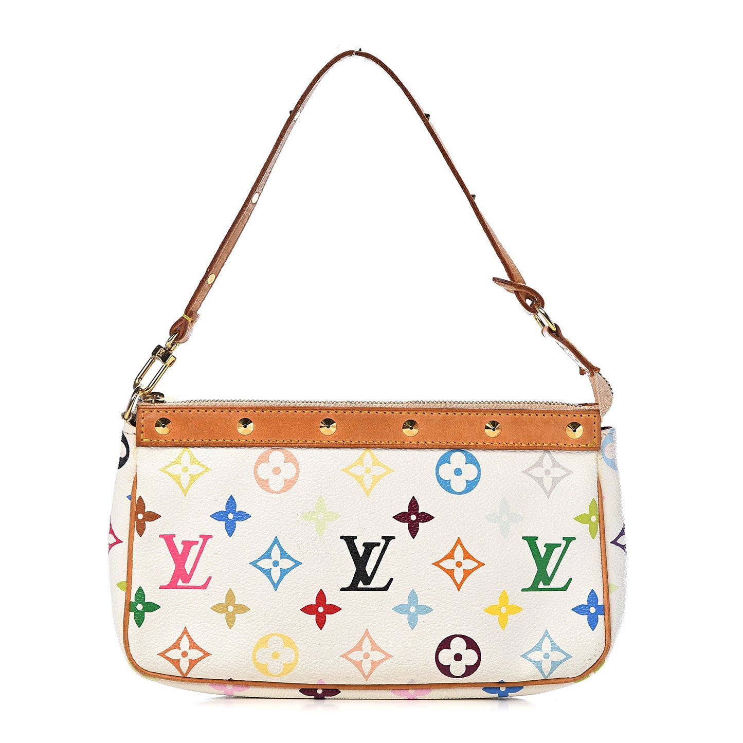 Monogram Multicolor Pochette Accessories White