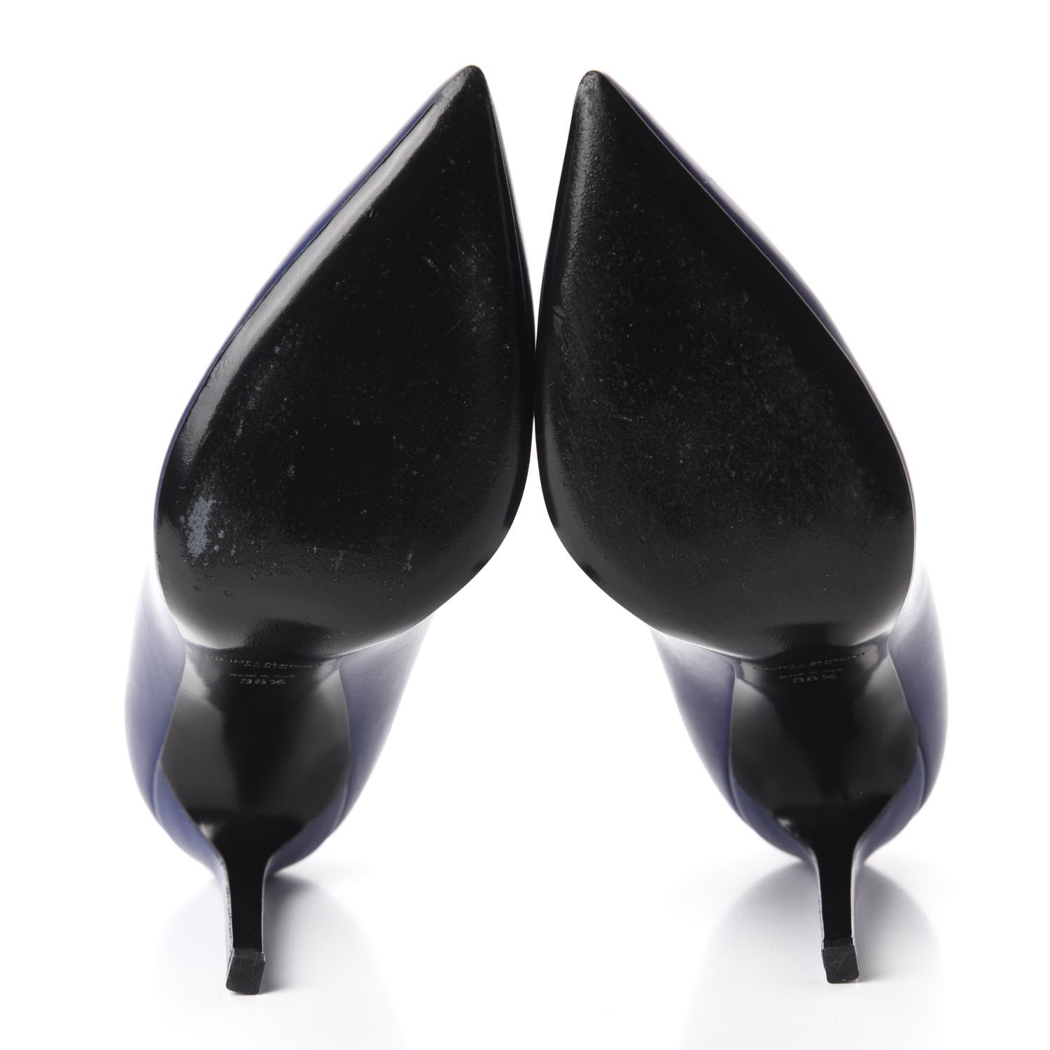 Saint Laurent Calfskin Paris 105 Classic Pumps 36.5 Royal Blue 6 of 10