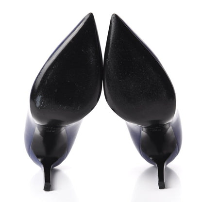 Saint Laurent Calfskin Paris 105 Classic Pumps 36.5 Royal Blue 6 of 10