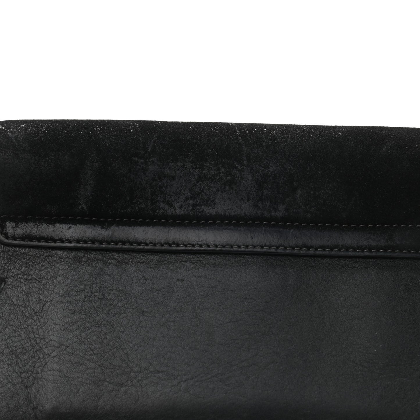 Suede Calfskin Small Faye Shoulder Bag Black