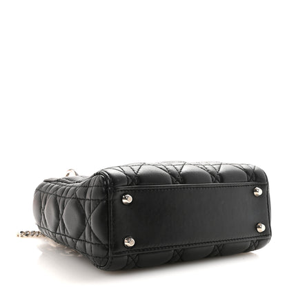 Christian Dior Lambskin Cannage Mini Lady Dior Black 4 of 9