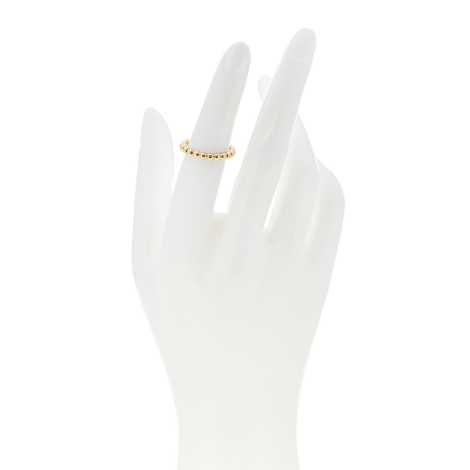 Van Cleef & Arpels 18K Yellow Gold Medium Perlee Ring 50 5.25 2 of 5