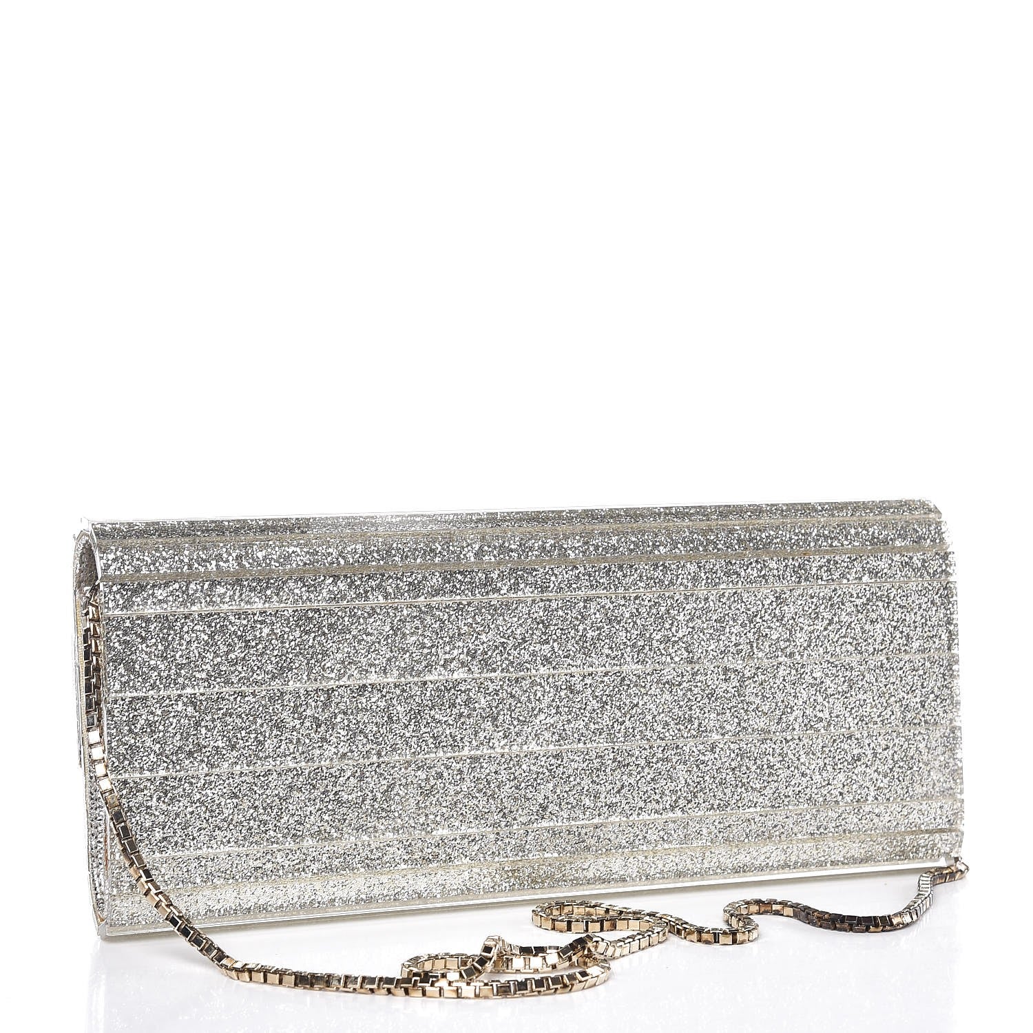 Jimmy Choo Acrylic Glitter Sweetie Clutch Champagne 3 of 11