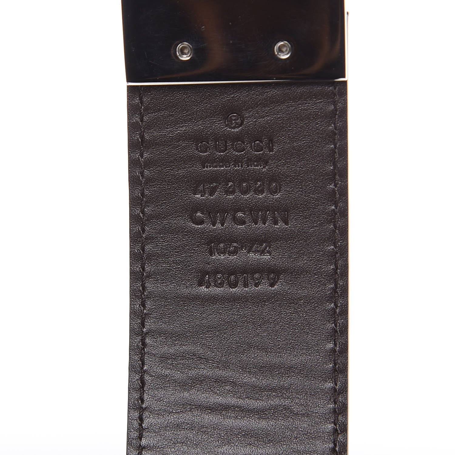 Gucci Guccissima Signature Interlocking G Reversible 37mm Belt 105 42 Black Cocoa 5 of 5