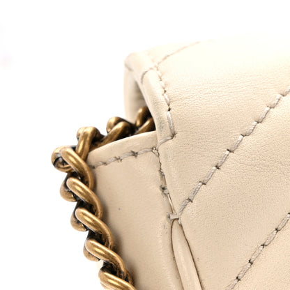Gucci Calfskin Matelasse Super Mini GG Marmont Shoulder Bag White 13 of 16