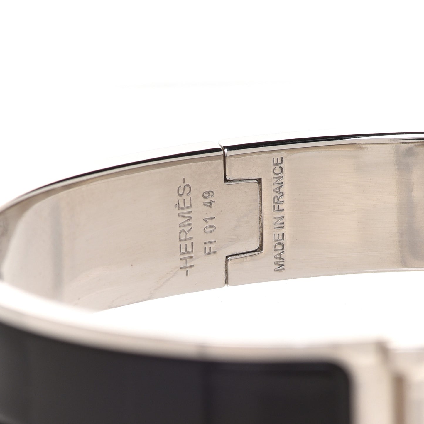 Enamel Narrow Clic Clac H Bracelet GM Black