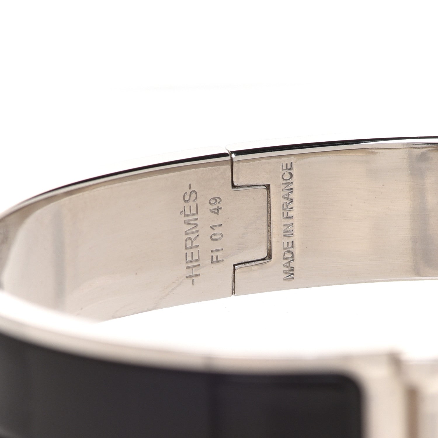 Hermes Enamel Narrow Clic Clac H Bracelet GM Black 5 of 6