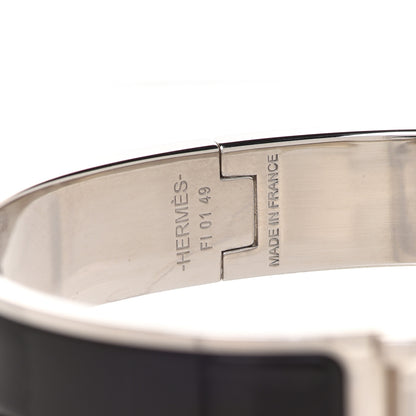 Hermes Enamel Narrow Clic Clac H Bracelet GM Black 5 of 6