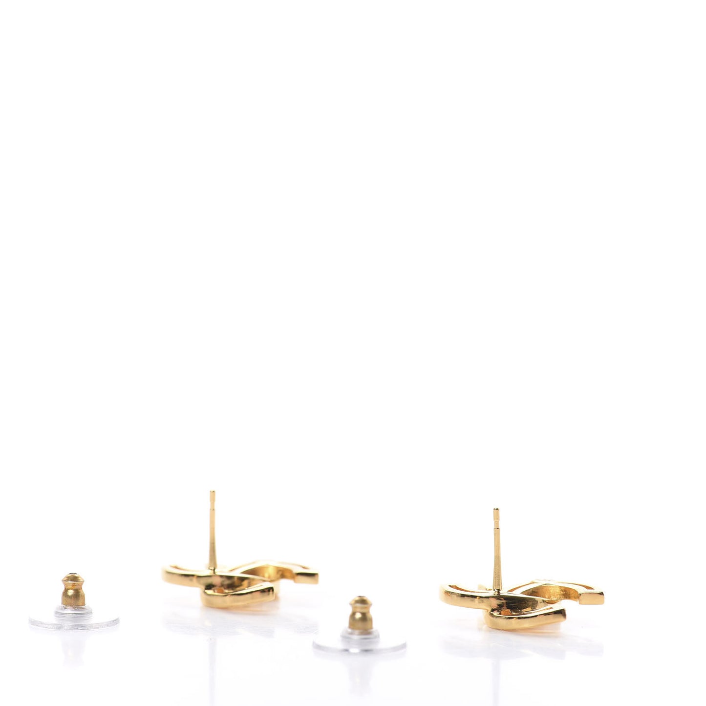 Metal Obazine CC Earrings Gold