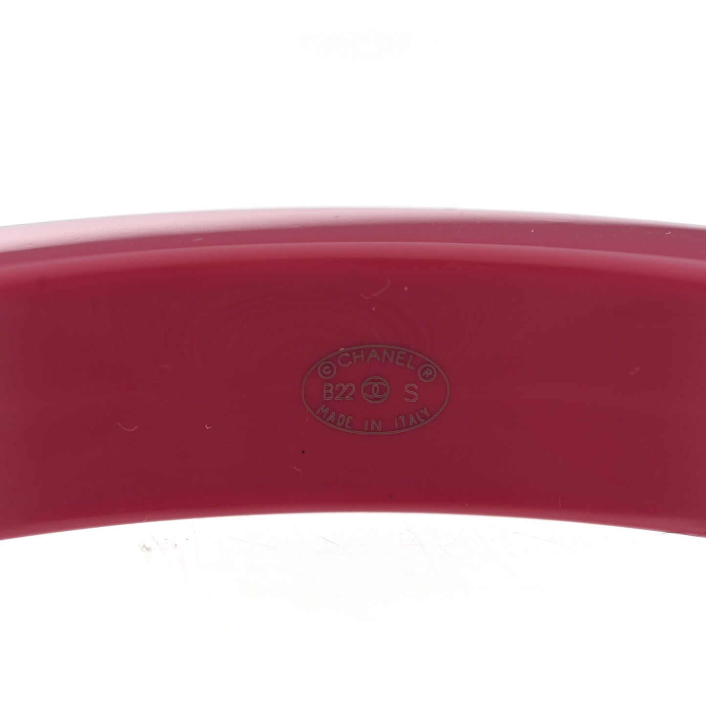 Resin Logo Bangle Bracelet Pink Black
