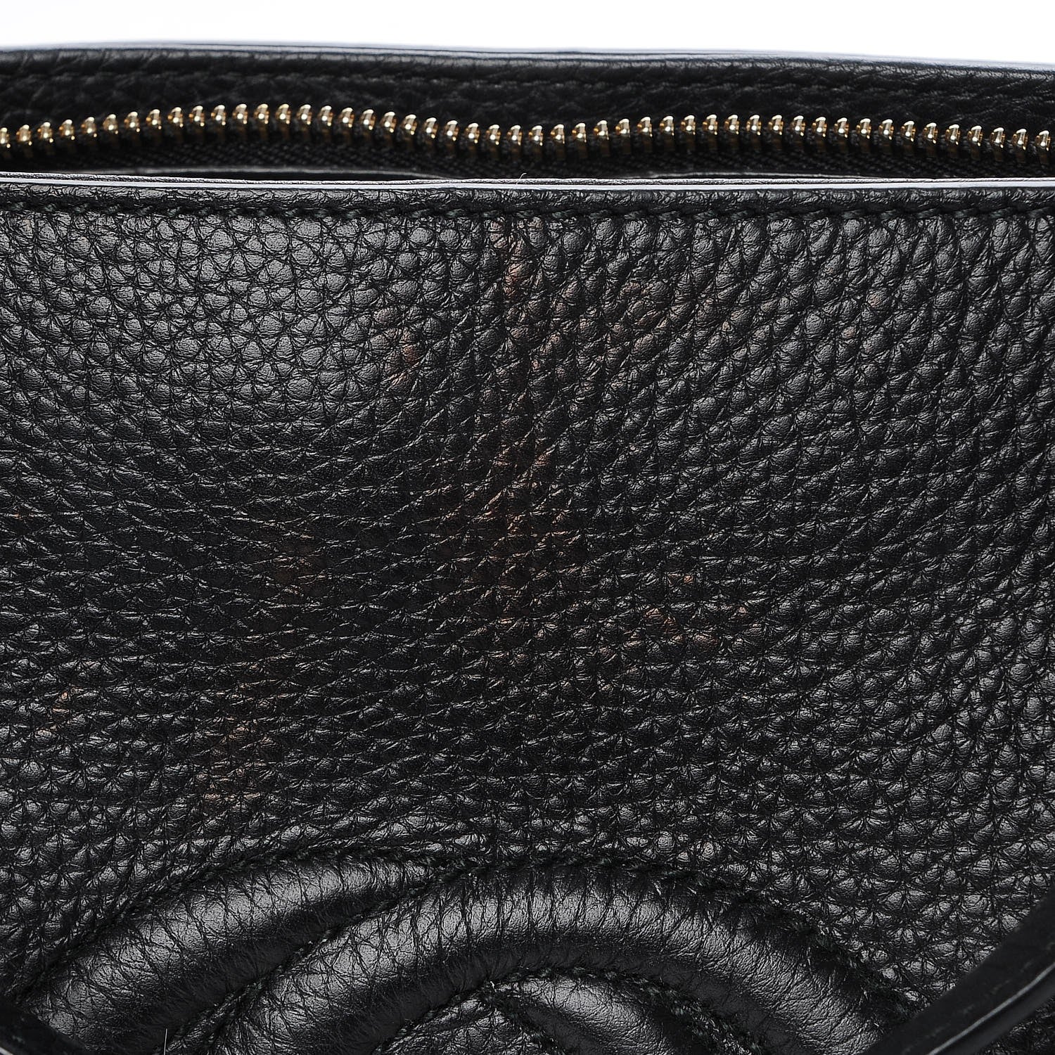 Gucci Pebbled Calfskin Small Soho Top Handle Bag Black 9 of 9