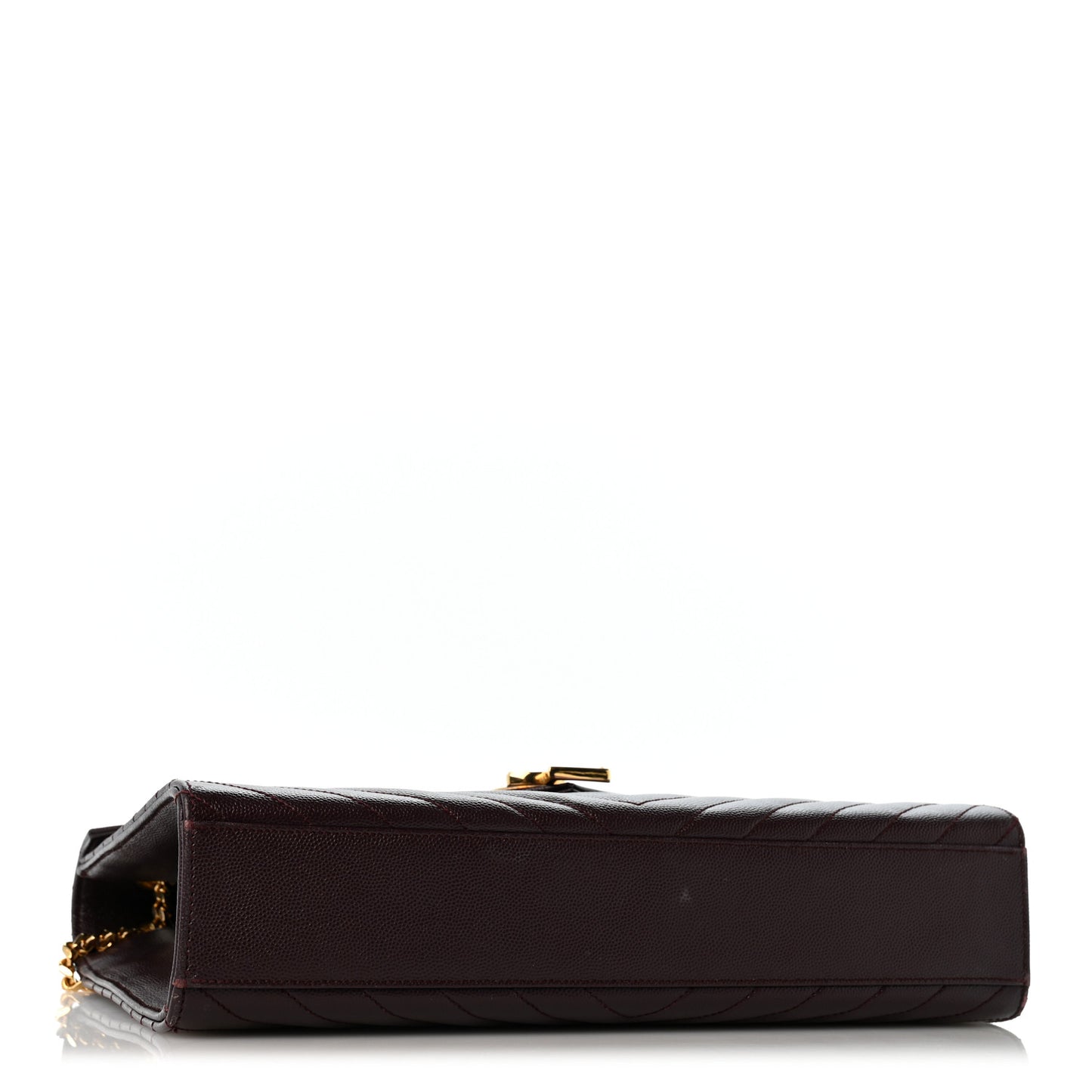 Grain De Poudre Matelasse Chevron Large Monogram Satchel Rouge Legion