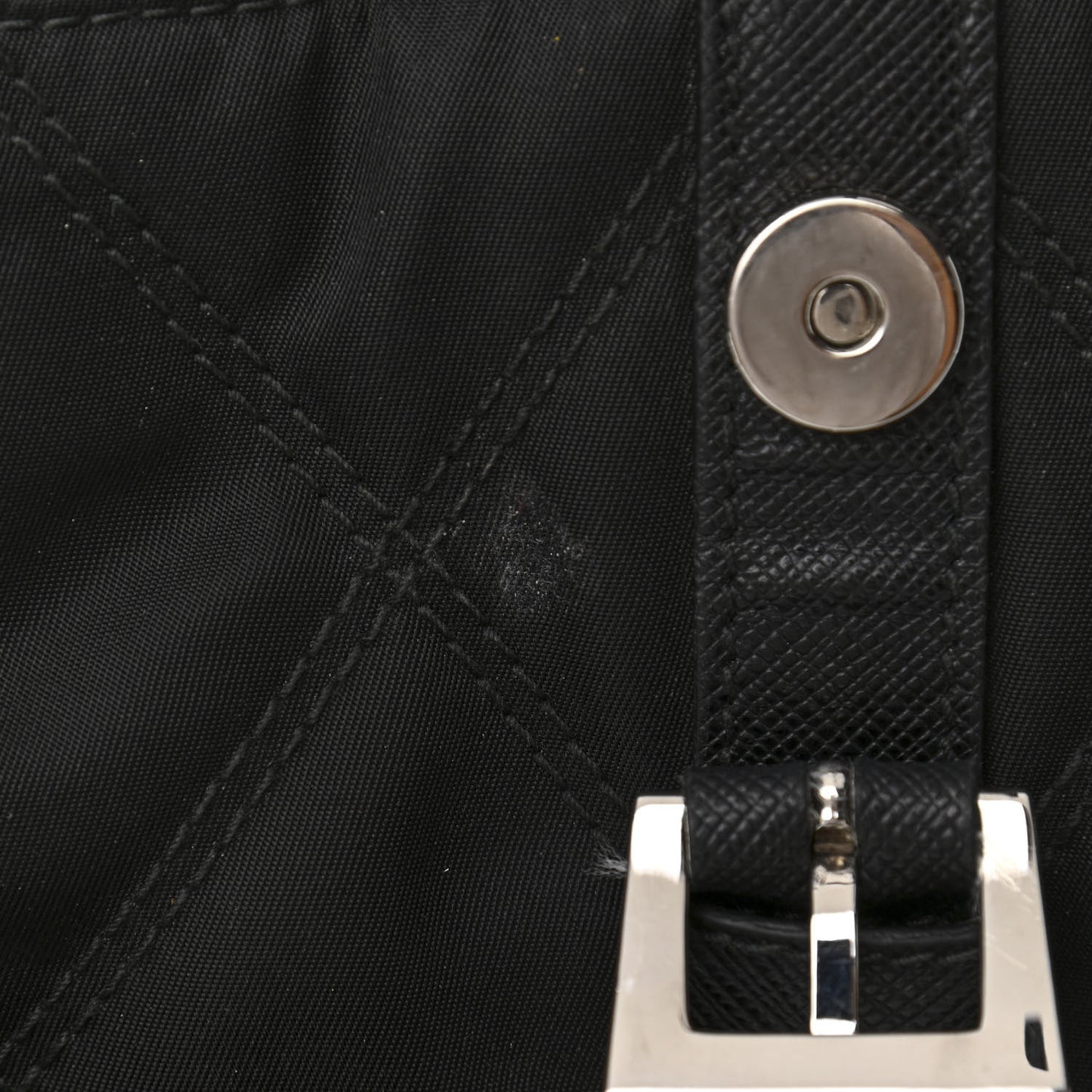 Tessuto Nylon Saffiano Vela Quilted Backpack Black