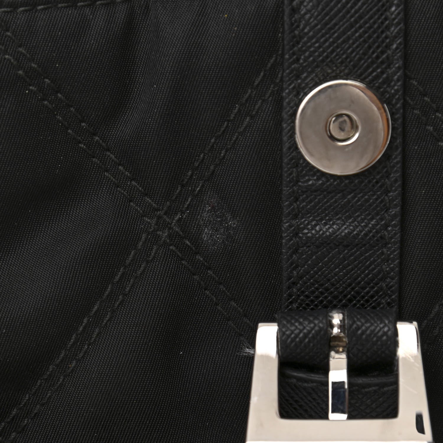 Prada Tessuto Nylon Saffiano Vela Quilted Backpack Black 11 of 13