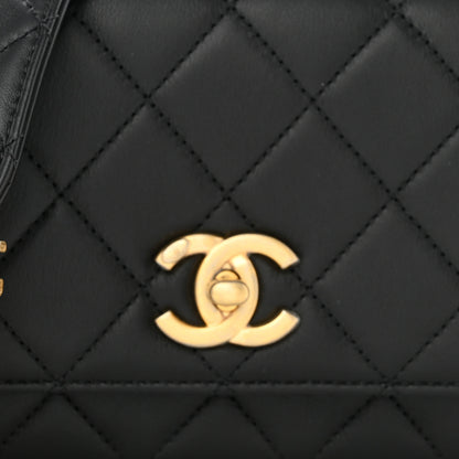 Chanel Lambskin Quilted Multiple Chain Flap Black 8 of 11
