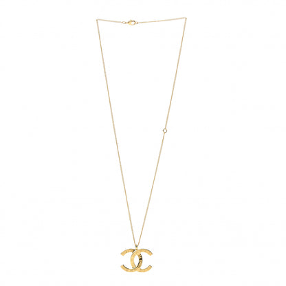 Chanel Metal CC Paris Button Necklace Gold 3 of 6