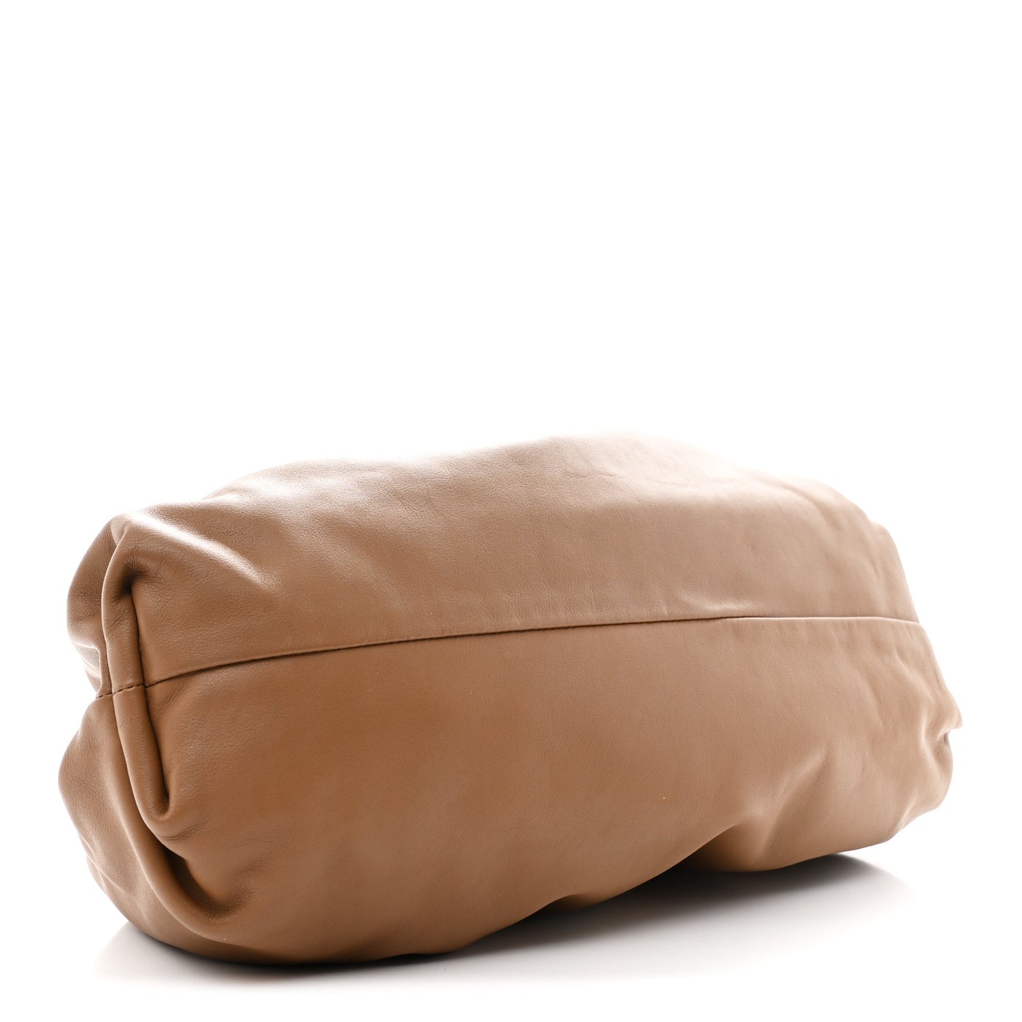 Smooth Butter Calf The Pouch Oversized Clutch Cammello