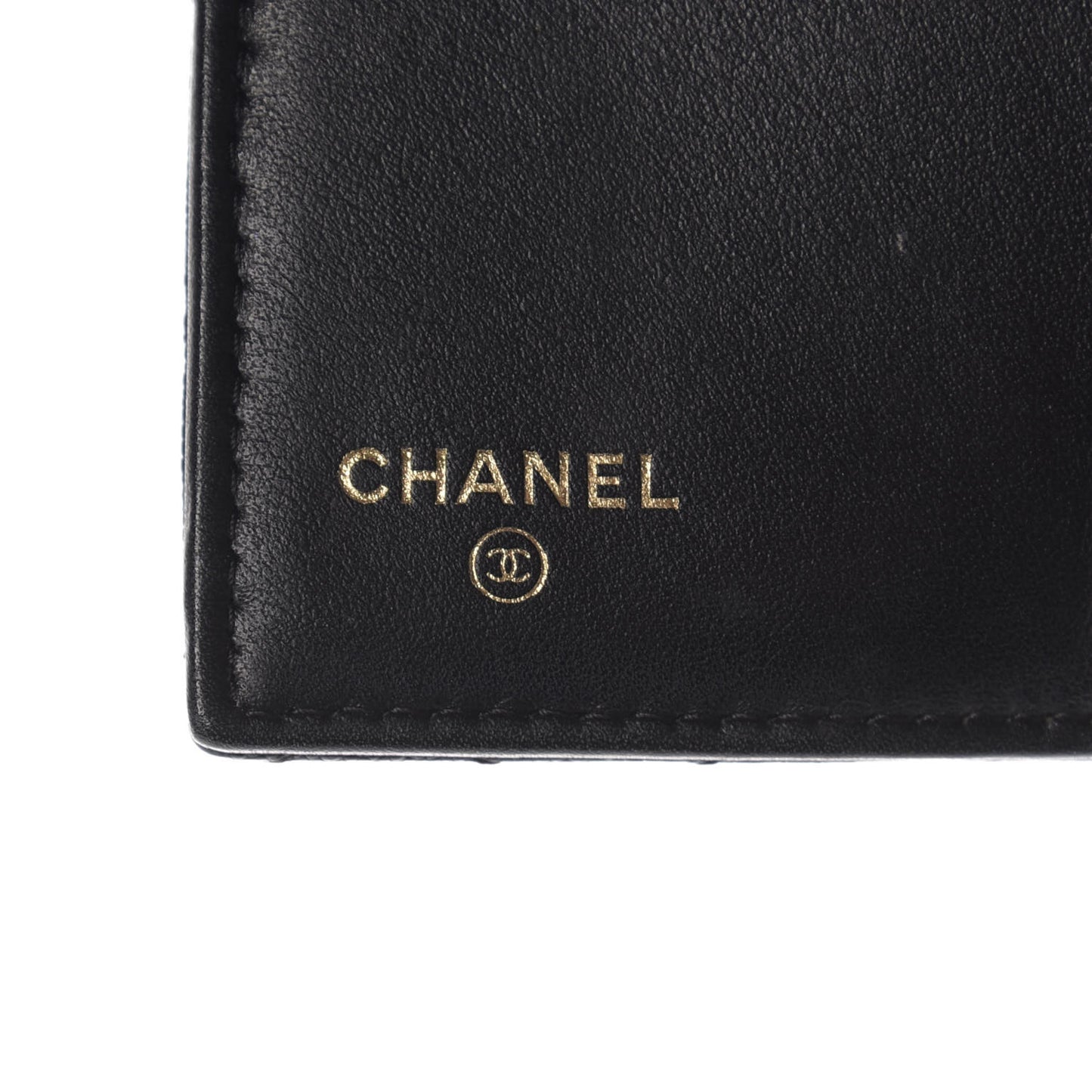 Caviar Quilted Compact Boy Wallet Black