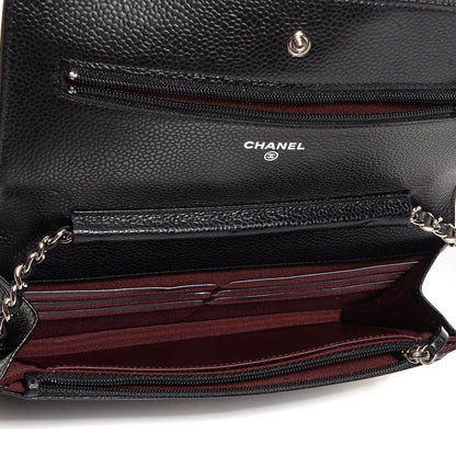 Chanel Caviar Quilted Wallet On Chain WOC Black 6 of 9