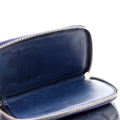 Chanel Lambskin Stitched New Mini Flap Navy 6 of 18