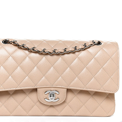 Chanel Caviar Quilted Medium Double Flap Beige 8 of 11