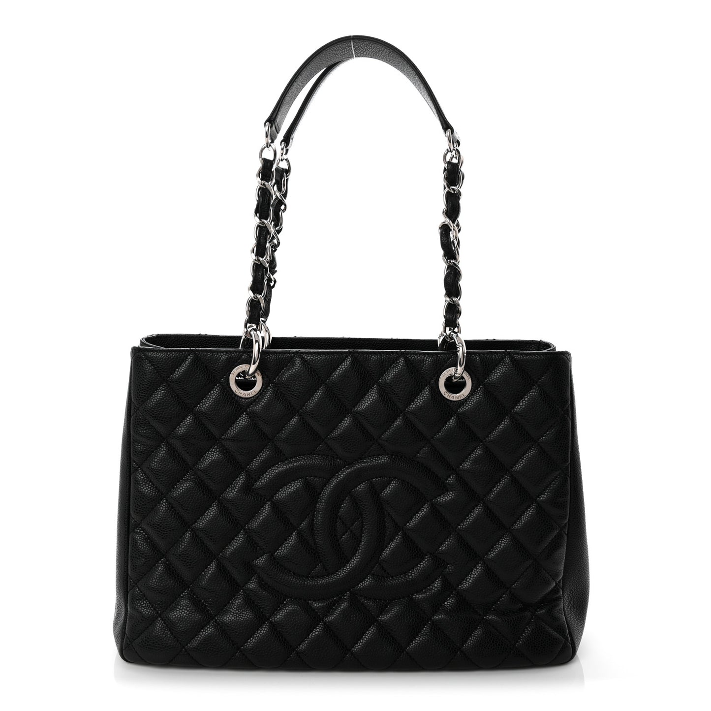 Caviar Quilted Grand Shopping Tote GST Black