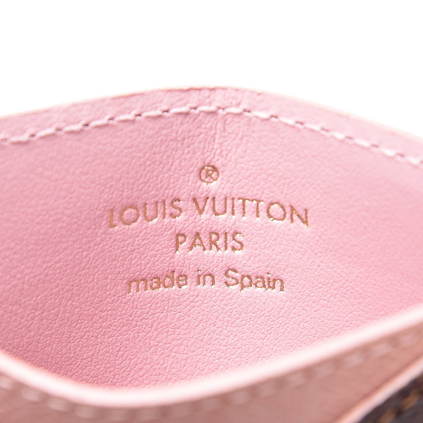 Damier Ebene Caissa Card Holder Rose Ballerine