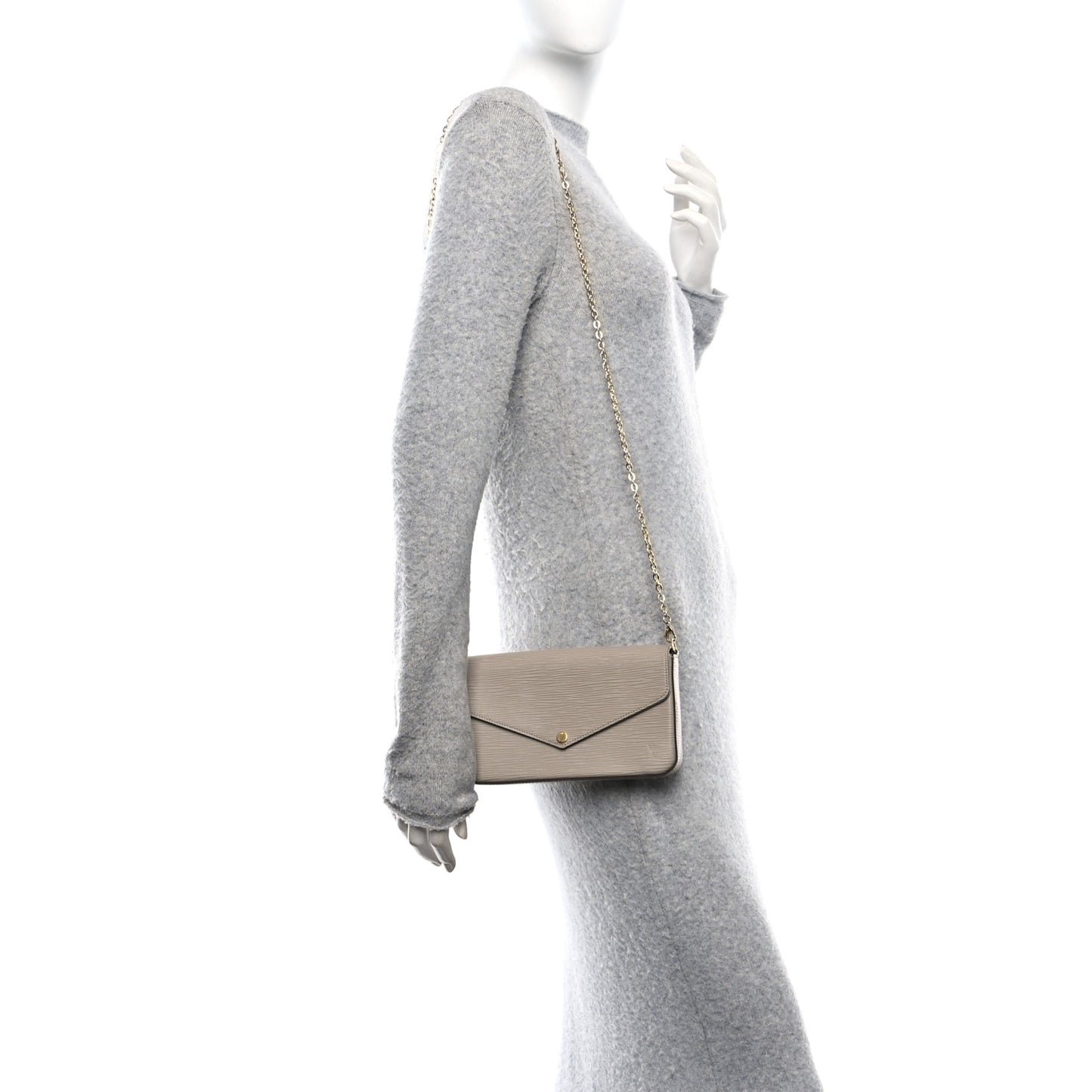 Epi Felicie Pochette Chain Wallet Galet