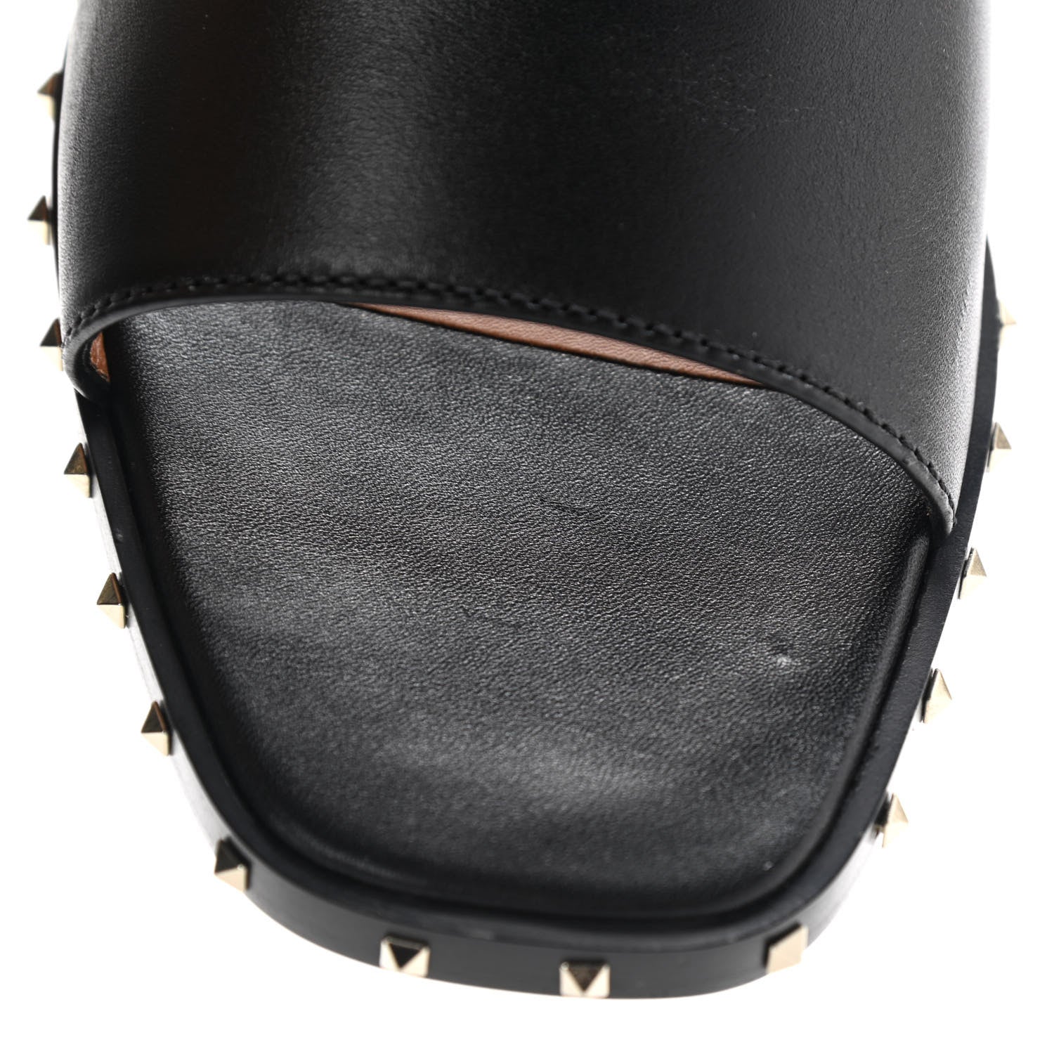 Valentino Garavani Nappa Soul Rockstud Flat Slide Sandals 40 Black 10 of 12