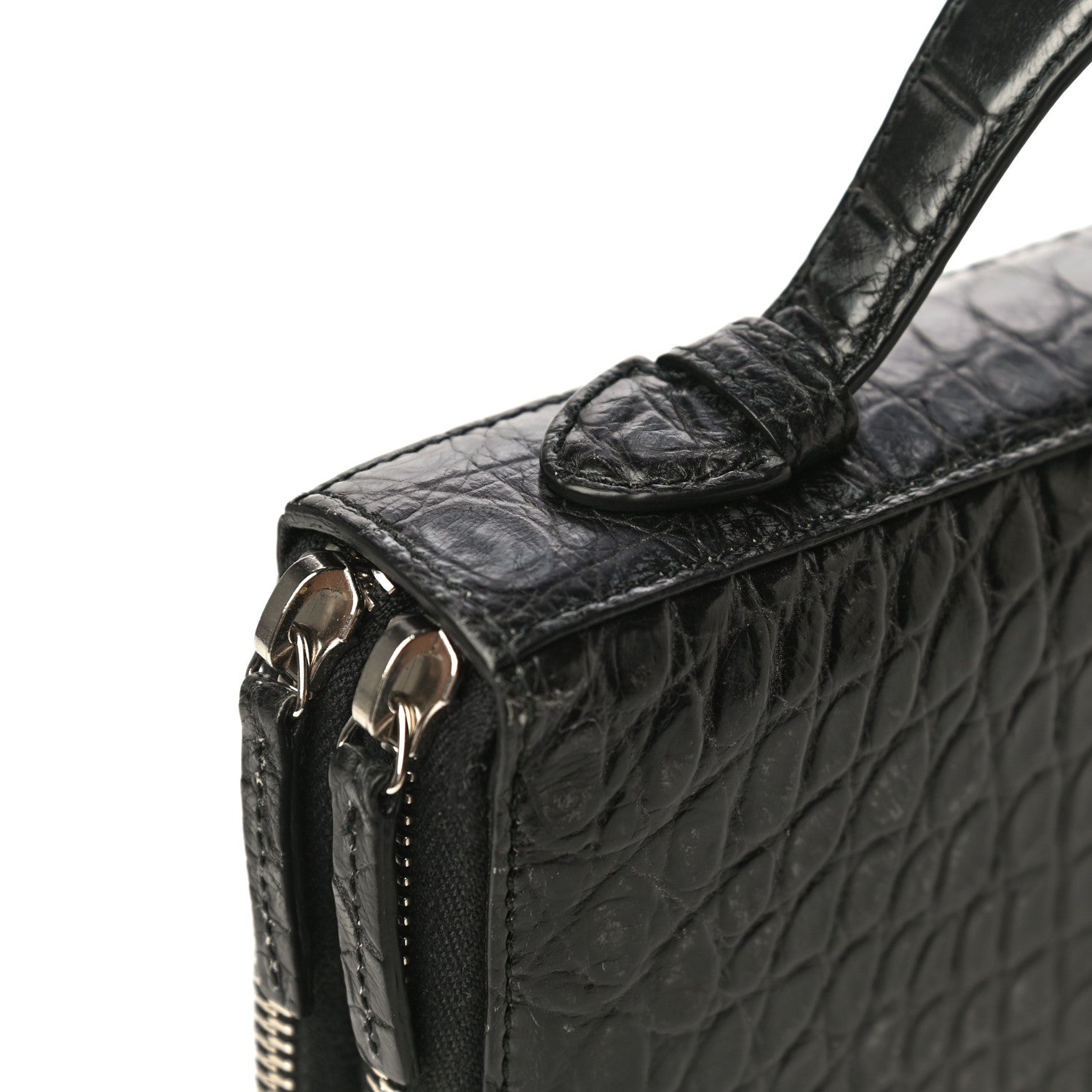 Gucci Crocodile Travel Document Case Black 17 of 21