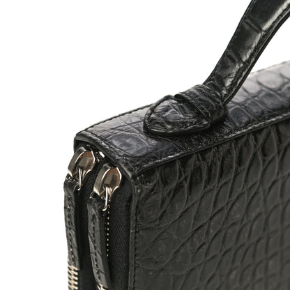 Gucci Crocodile Travel Document Case Black 17 of 21