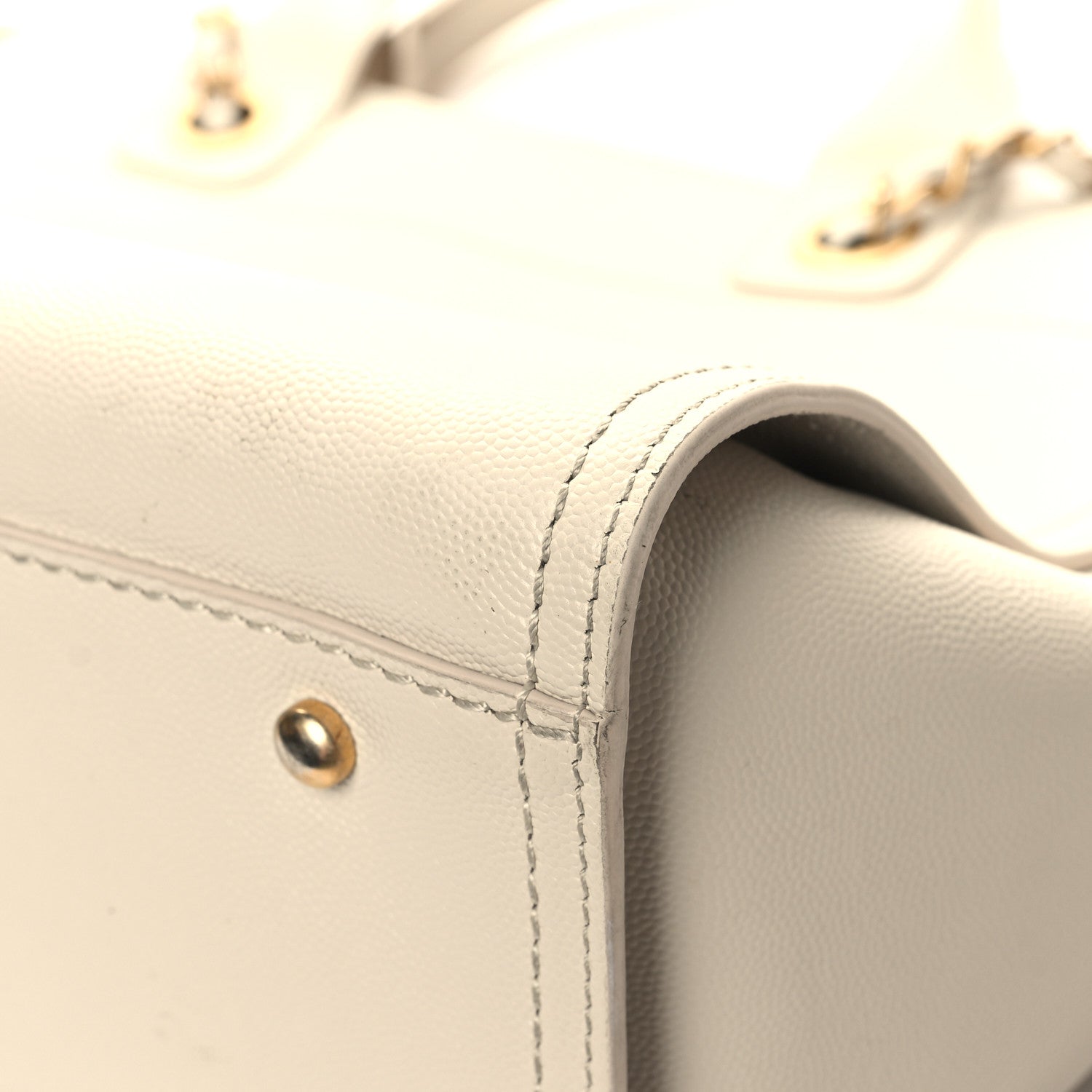 Chanel Caviar Small Studded Deauville Tote Ivory 12 of 16