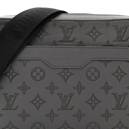 Louis Vuitton Calfskin Monogram Shadow Trio Messenger Anthracite Gray 8 of 10