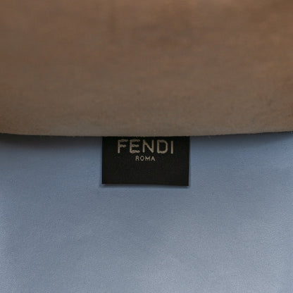 Fendi Vitello King Plexiglass Logo Embossed Medium Fendi Sunshine Shopper Tote Azzurro Baby 7 of 10