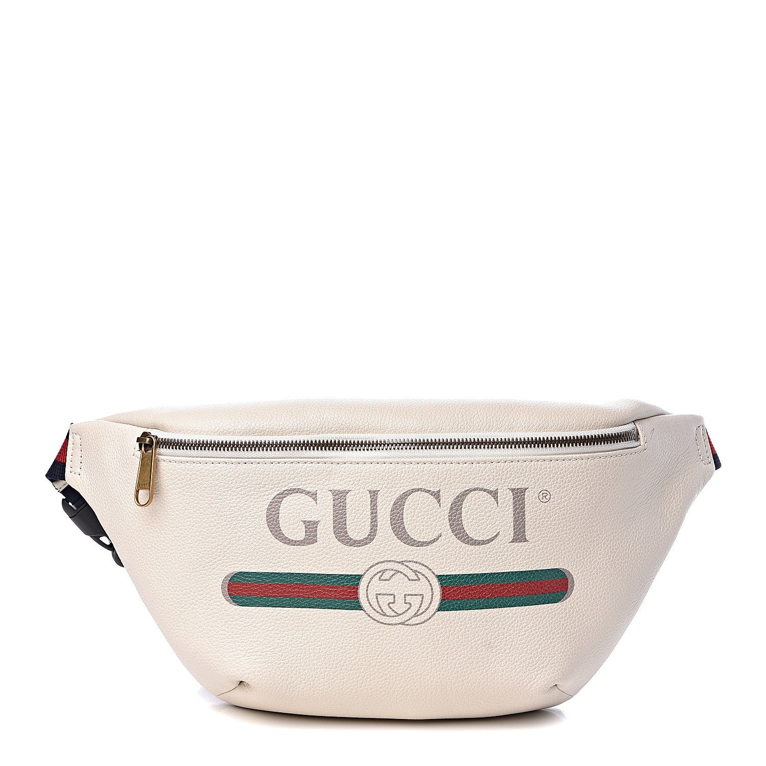Gucci Grained Calfskin Logo Belt Bag White 2 of 11