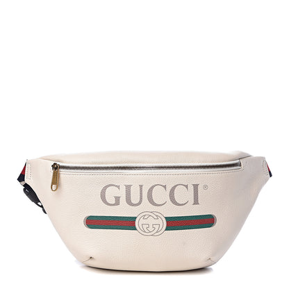 Gucci Grained Calfskin Logo Belt Bag White 2 of 11