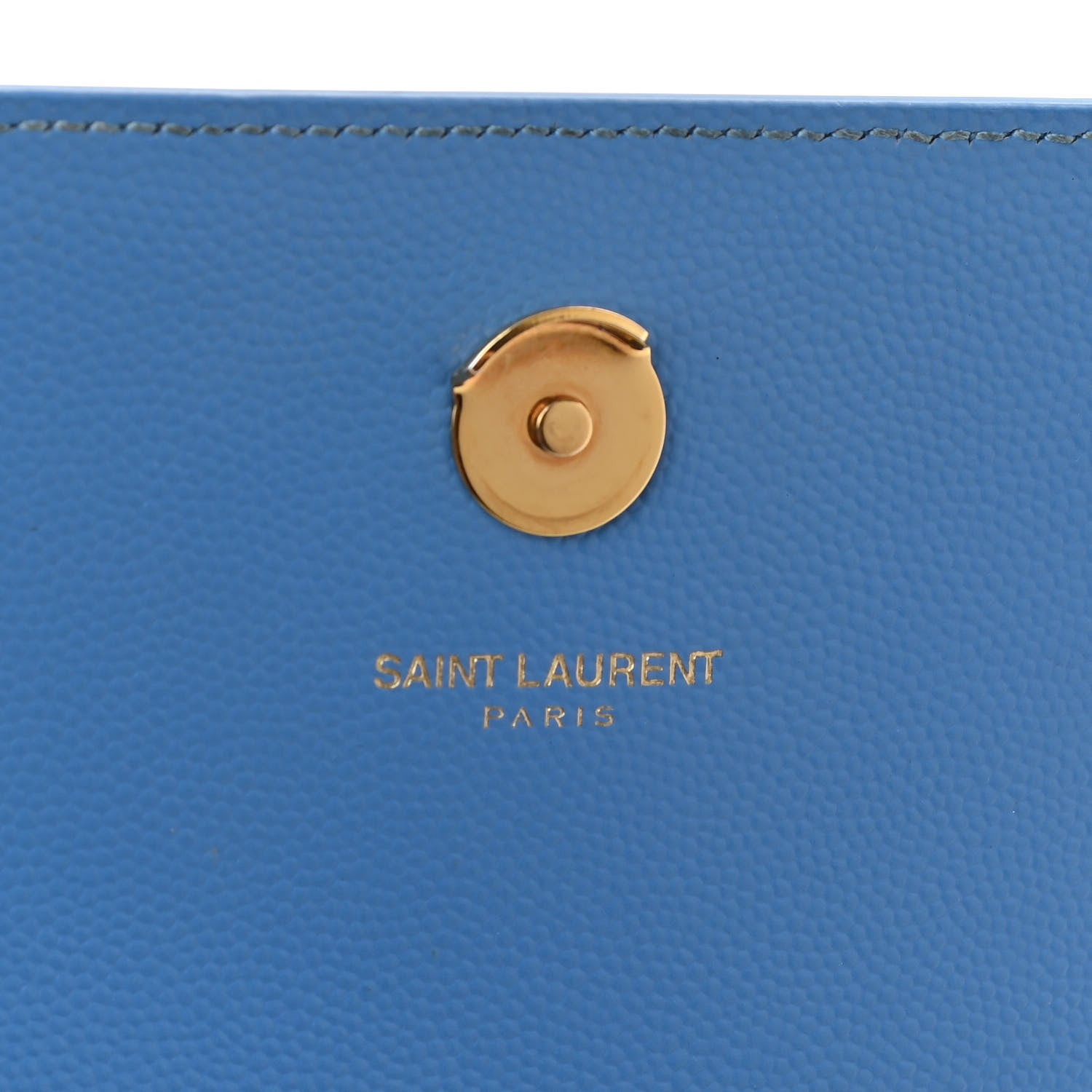 Saint Laurent Grain De Poudre Small Classic Monogram Kate Satchel Blue Clair 6 of 11