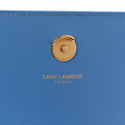 Saint Laurent Grain De Poudre Small Classic Monogram Kate Satchel Blue Clair 6 of 11