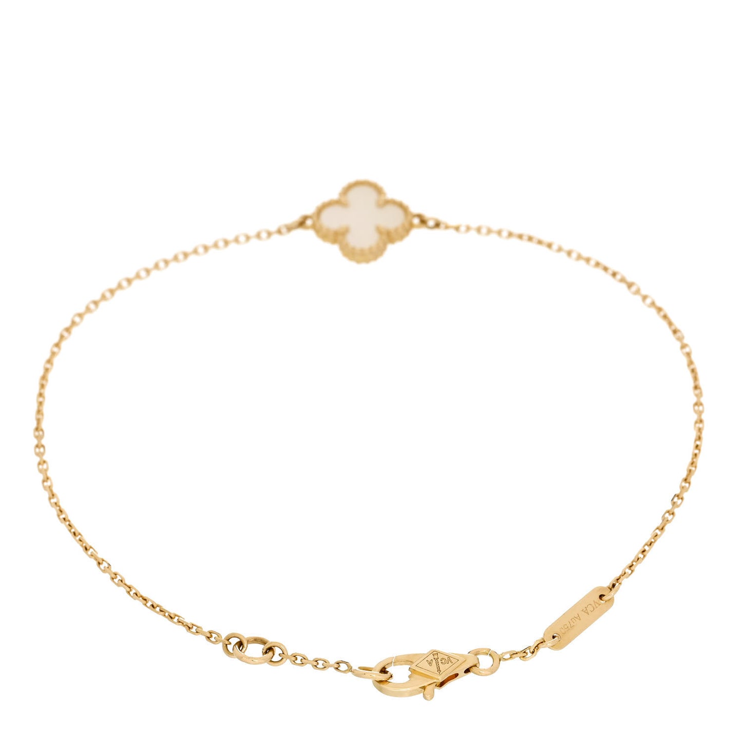 18K Yellow Gold Mother of Pearl Sweet Alhambra Bracelet