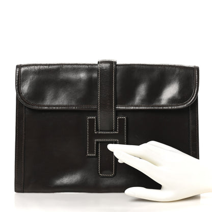 Hermes Box Jige GM Clutch Chocolate 2 of 10