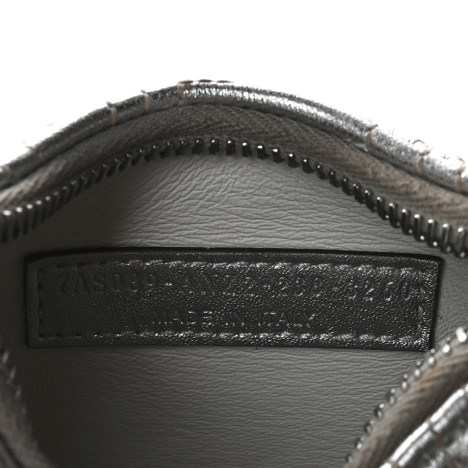 Fendi X MARC JACOBS Laminated Craquele Lambskin Nano Fendigraphy Hobo Charm Argento 6 of 8